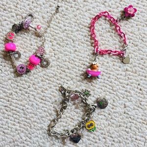 SET OF CHARM BRACELETS